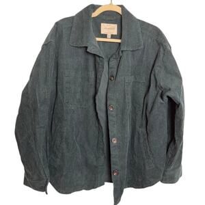 Lucky Brand Corduroy Button Up Shirt Jacket Women's Shacket Countryside Prep M
